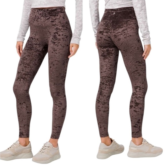 Lululemon Wunder Lounge High-Rise Tight 28" Velvet French Press Brown Size 4 - Picture 1 of 13